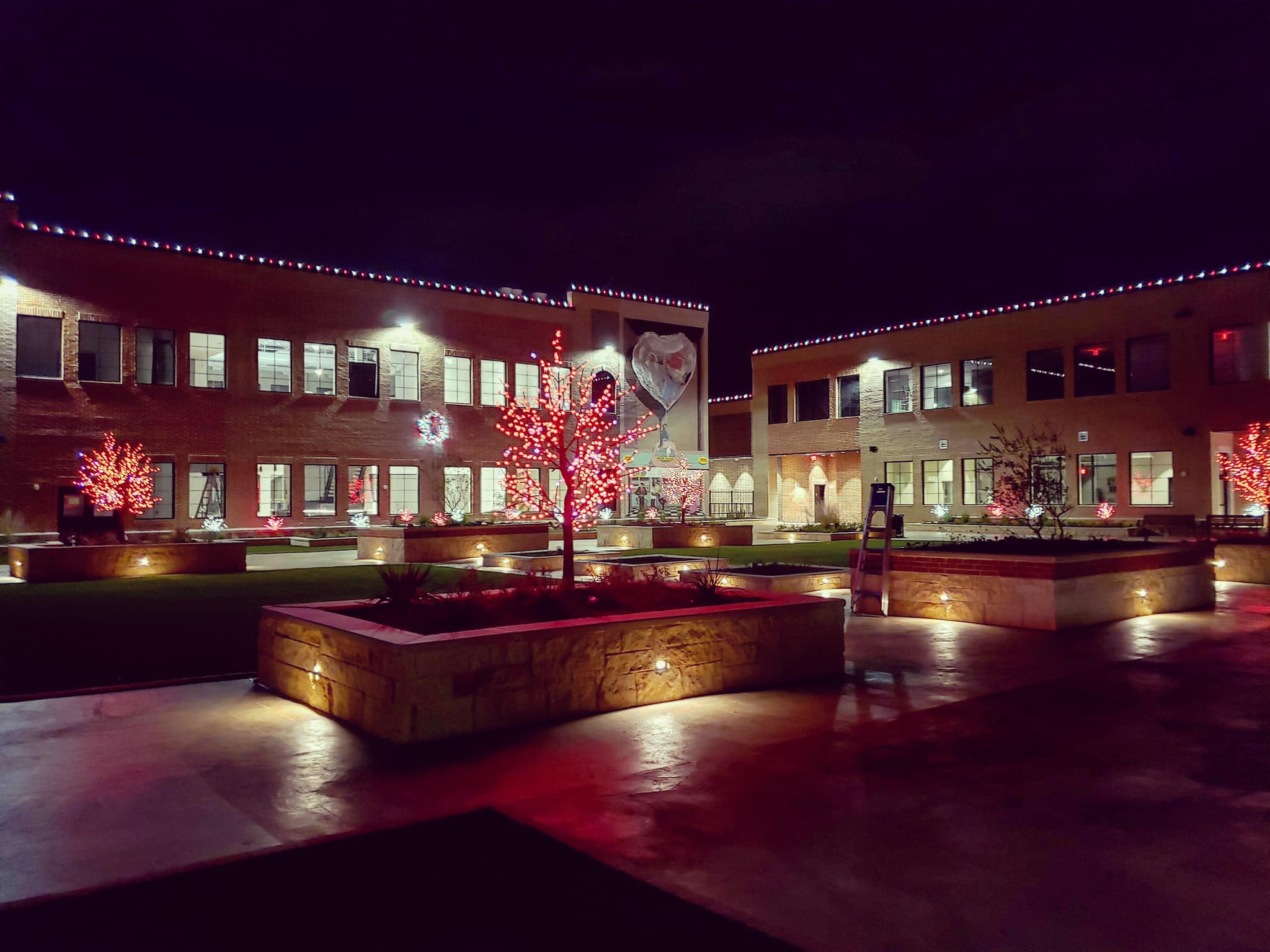 Commercial Christmas lighting installation, photo 85 of 114