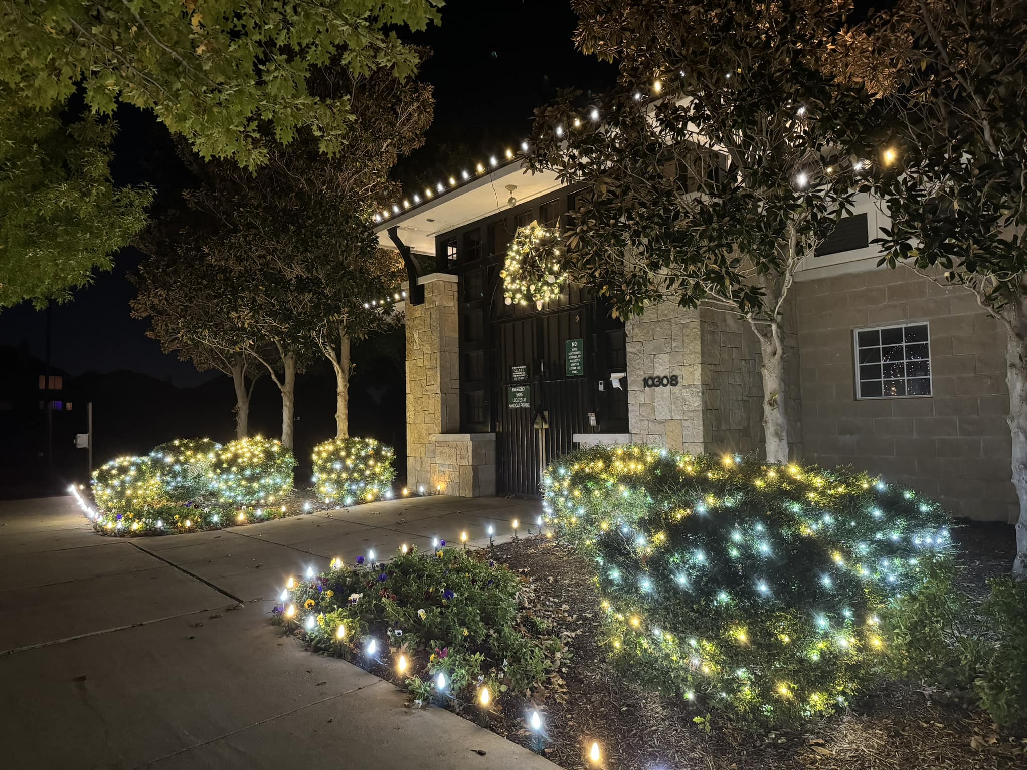 Commercial Christmas lighting installation, photo 42 of 114